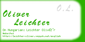 oliver leichter business card